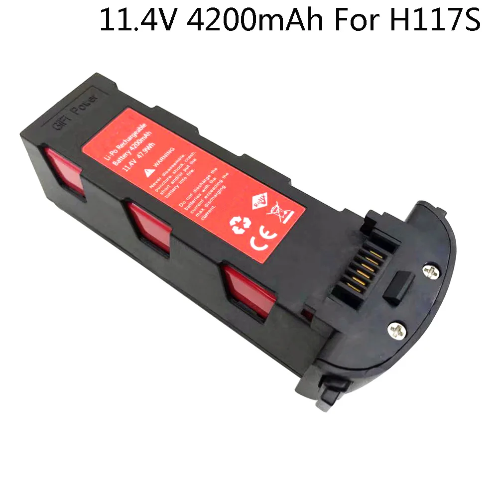 Batteria Lipo 11.4V 4200Mah Per Hubsan H117S Zino Gps Rc Drone Quadcopter Pezzi Di Ricambio Batteria Intelligente Per Drone Fotocamera Rc
