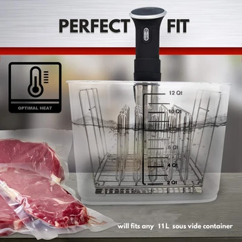 

Stainless Steel Sous Vide Rack for Most 11L Sous Vide Cooker Containers Detachable Dividers Separator for Immersion Circulators
