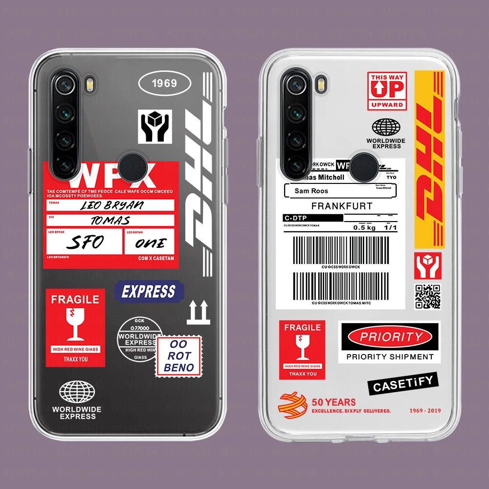 Personality Couple Dhl Pattern Phone Cover Case For xiaomi Mi 9T Pro redmi 8 8A Redmi k20 pro note Soft silicone case | Мобильные