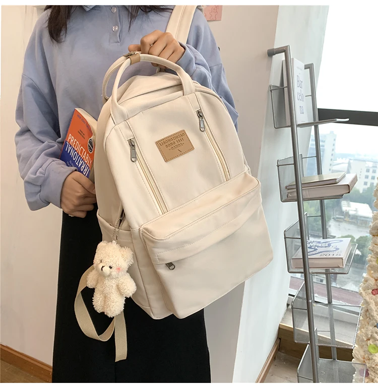 NEW Backpack Double Zipper Women Waterproof Korean Style cheap Schoolbag Female College Student Laptop backpack Women's backpack