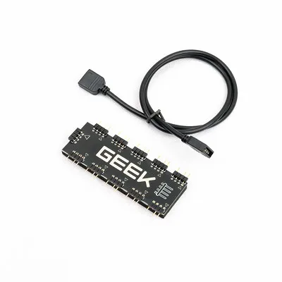 Материнская плата RGB hub 5V3 pin 12V4 pin 1 minute 10 tap ASUS MSI Gigabyte AURA Shenguang синхронный вентилятор RGB управление светом - Цвет: 5V3 pin hub