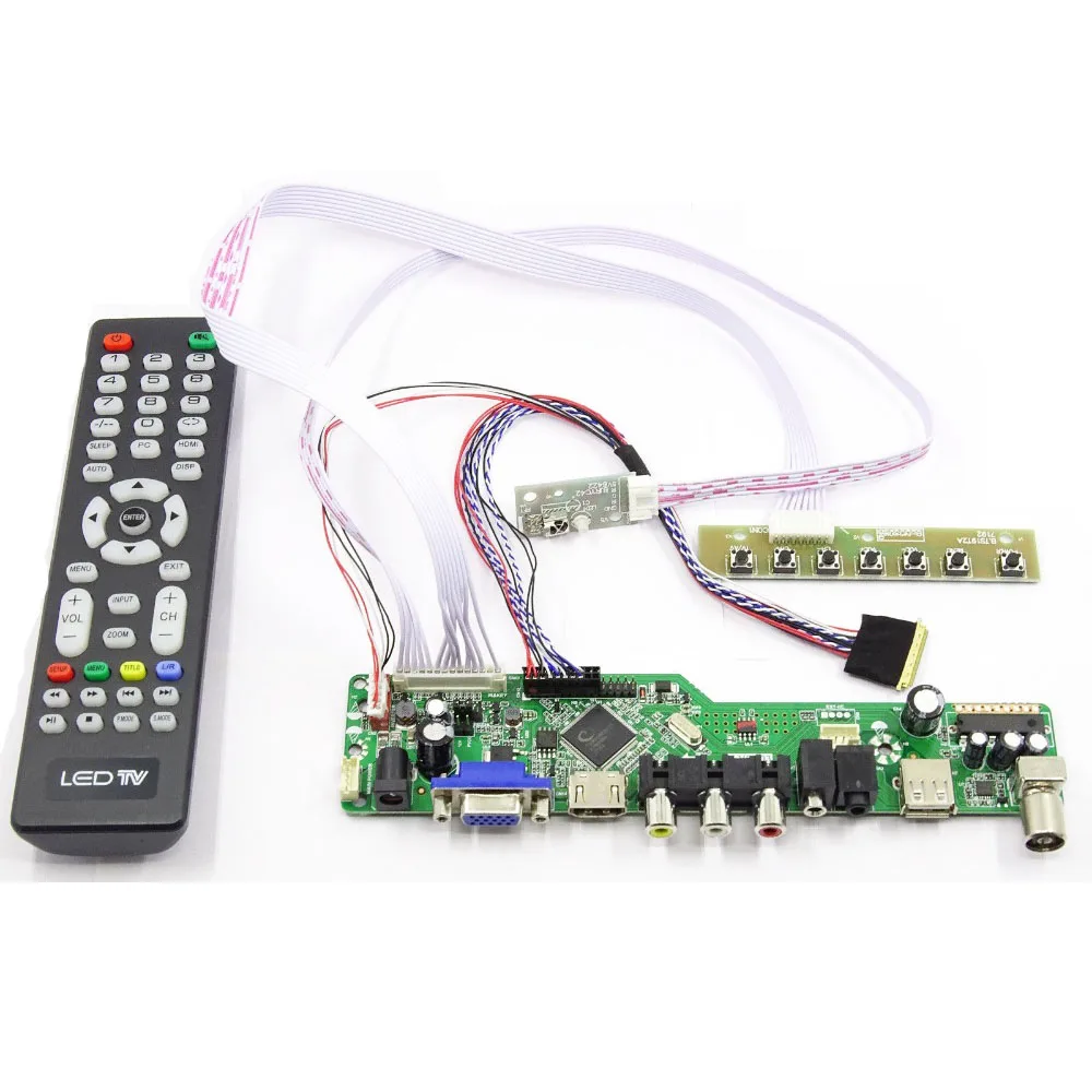 Latumab Driver Board for B156XTN02.0 LVDS 15.6 Screen Display Monitor 40 Pin Controller Board 1366×768 TV+HDMI+VGA+USB (1)