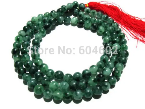 10mm Tibetan Buddhism 108 White Green Chalcedony Mala Necklace | Украшения и аксессуары