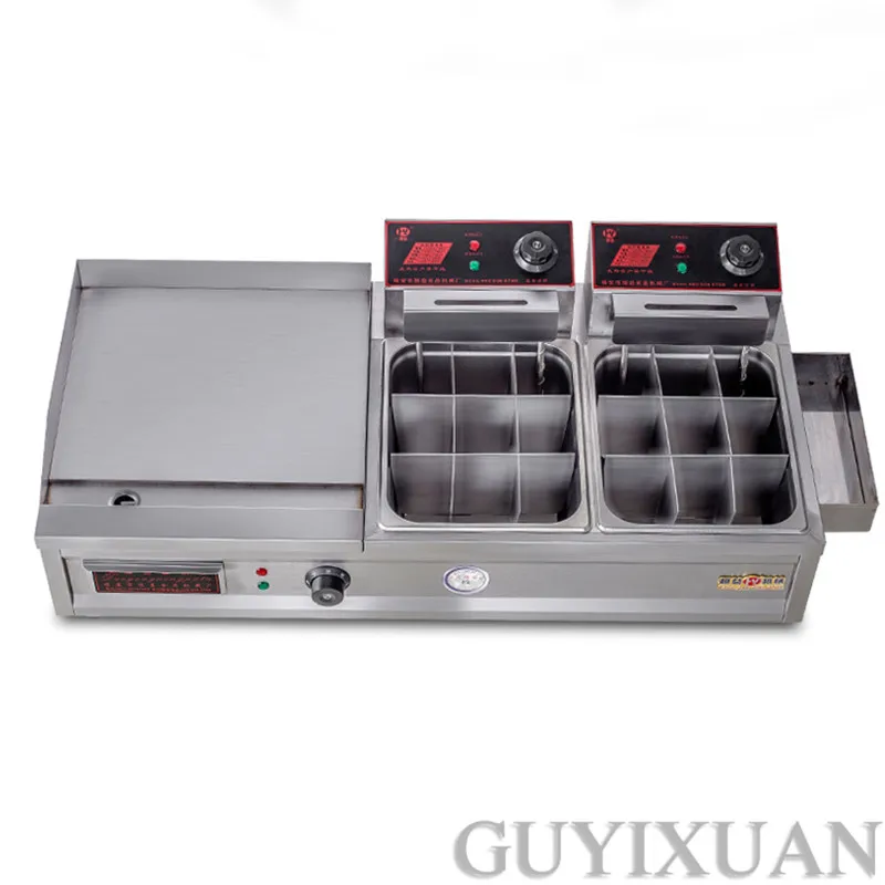 Multifunctional commercial cooking pot equipment fried steak boiled food frying pan versatile personal shop cooking machine