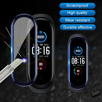 

For Xiaomi Mi Band 5 Film Cover 3D Curved Screen Protector Full Screen Film Cover Protective For Mi Band 5 Soft Film Glass Cover