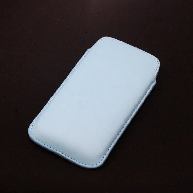 Leather Pull & Push Tab Phone Case Pouch - 6.1 Inch Cover