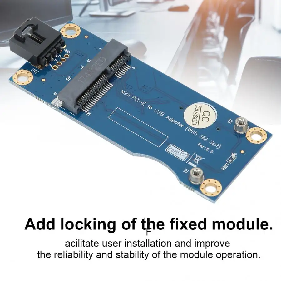 Мини PCI-E к USB2.0 светодиодный дисплей без драйвера макетная плата для 30x50-51mm 3g 4G модули