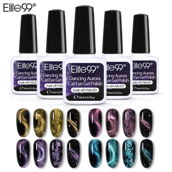 Elite99 9D Cat Eye Gel Polnischen Chameleon Magnetische Gel Lack Schwarz Basis Benötigt Glänzende Katze Auge Nagel Kunst Tränken Weg UV Gel Polnisch