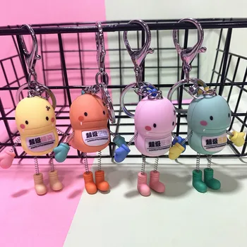 

New Spring Super Small Dinosaur Keychain Accessories Lovely Resin Doll Animal Keychains Female Bag Pendant Keyring Lover Gift