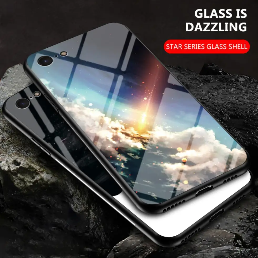 Для Apple iPhone Se 2020 11 Pro XS Max X 8 7 6S 6 Plus 5S 5 тонкий чехол для телефона из закаленного