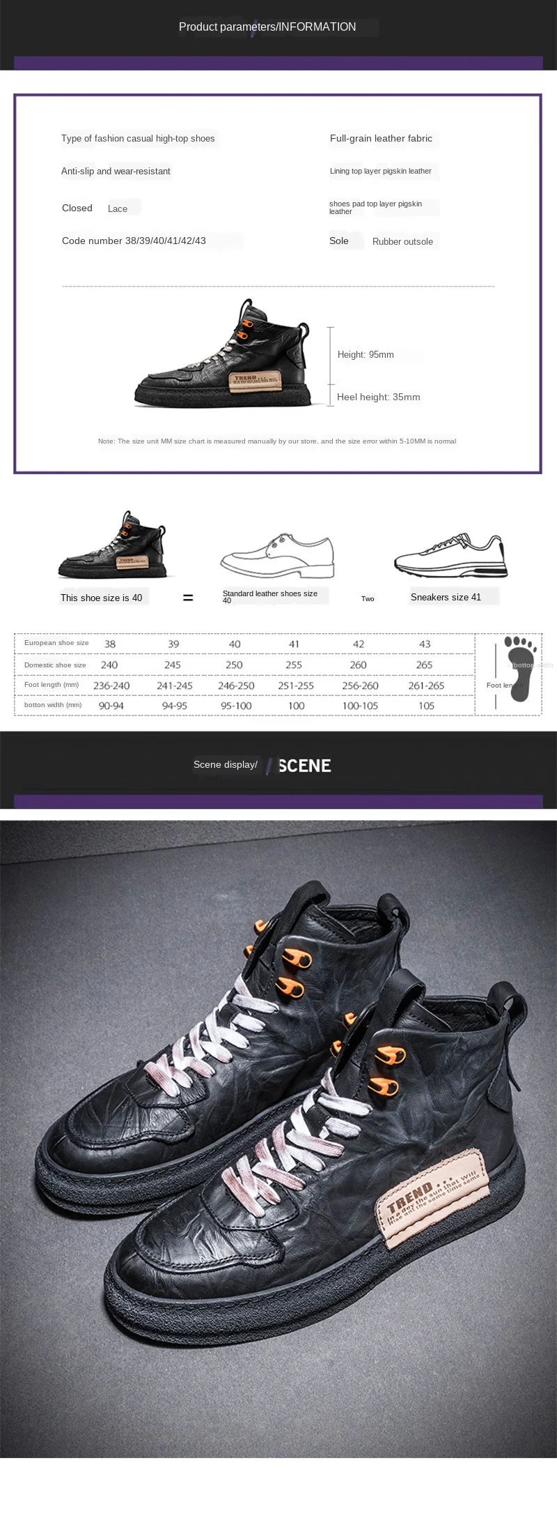 نیم بوت چرم طبیعی joker martin 20 undefined