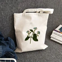 Сумка-тоут цветок сумка для покупок ежедневное использование Сделай Сам холст эко многоразовая печать логотип рециркулирует текст