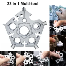 

Portable 23-in-1 Snowflake Wrench Tool Bike Spoke Repair Hex Wrench Tools Outdoor EDC Multitool Keychain Ornaments Bottle Opener