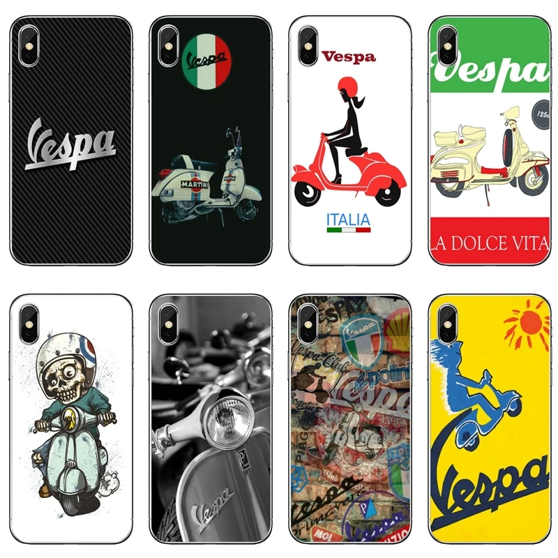 iphone 7 waterproof case Vespa Scooter Soft silicone Phone Case For iPhone 8 7 6 6S Plus 11 Pro XS Max XR X 5 5S SE 4S 4 iPod Touch 5 6 iphone 8 plus phone case