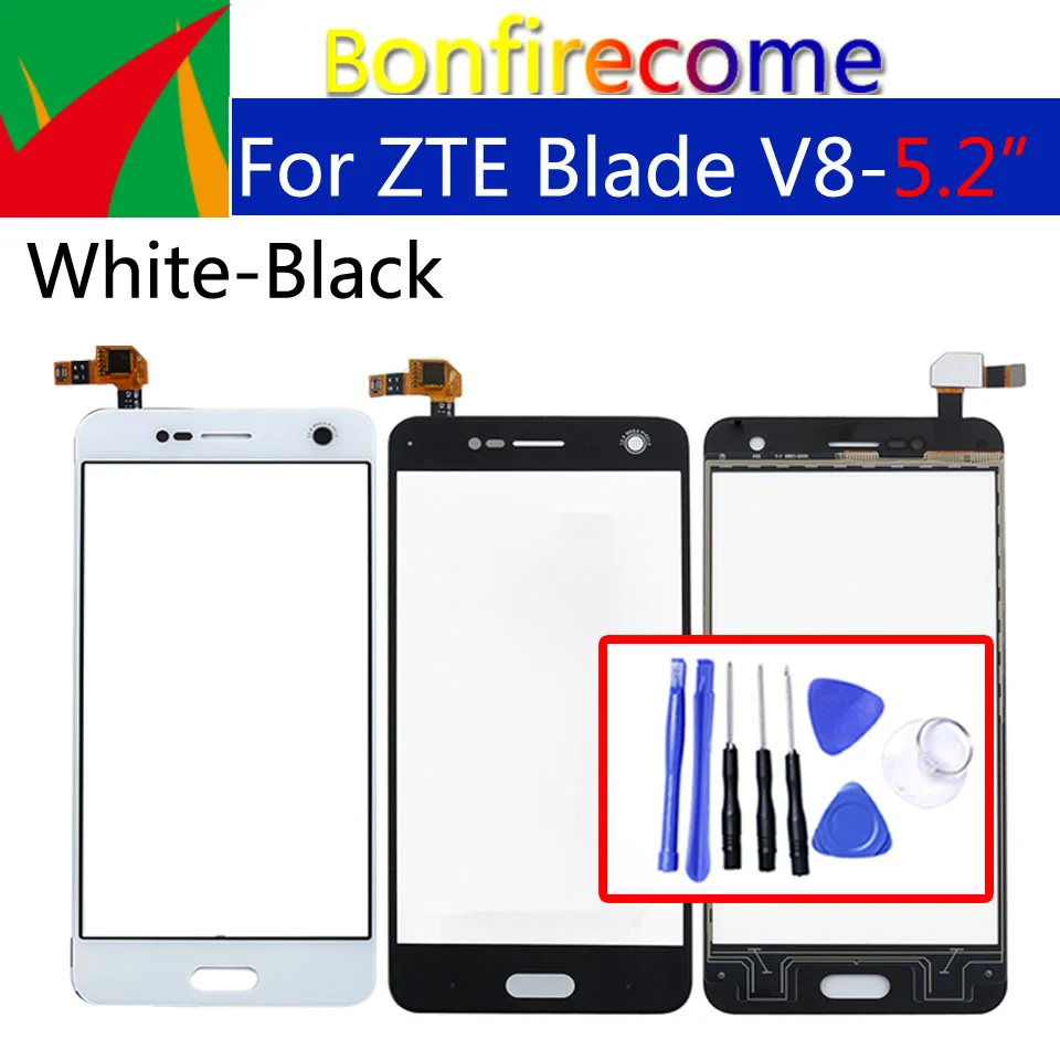 Панель сенсорного экрана для ZTE Blade V8 дигитайзер датчик переднее стекло внешний