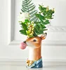 Resin Succulent Plants Flower Zebra Planter Plant Pot Vases Basket Lovely Animal Head Vase for Home Decor 2