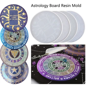 

DIY Astrology Board Resin Mold The Sun Moon Star Tarot Card Tray Mold Witchcraft