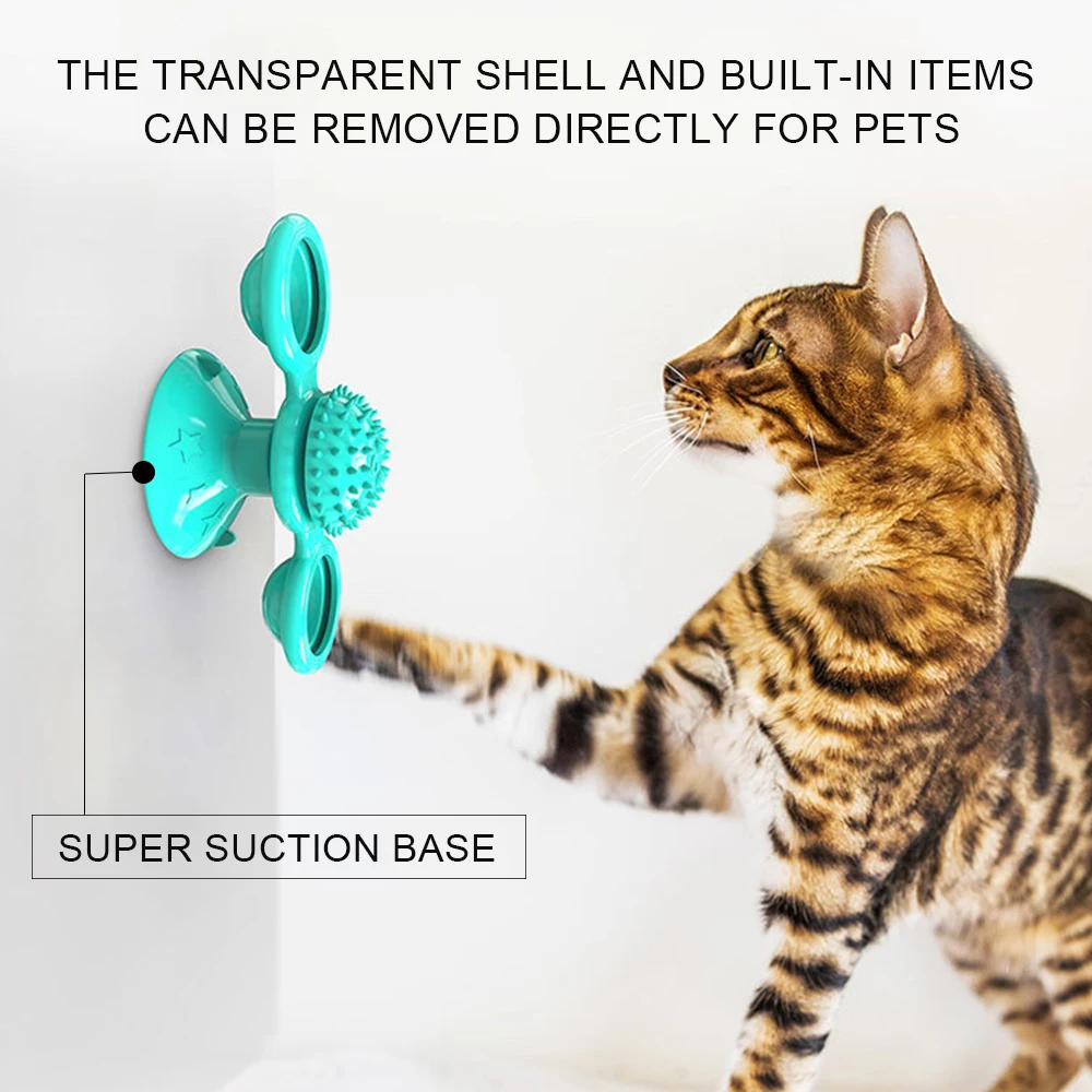 Игрушка ветряная мельница для кошек вращающаяся игрушка Забавный котенок шарик