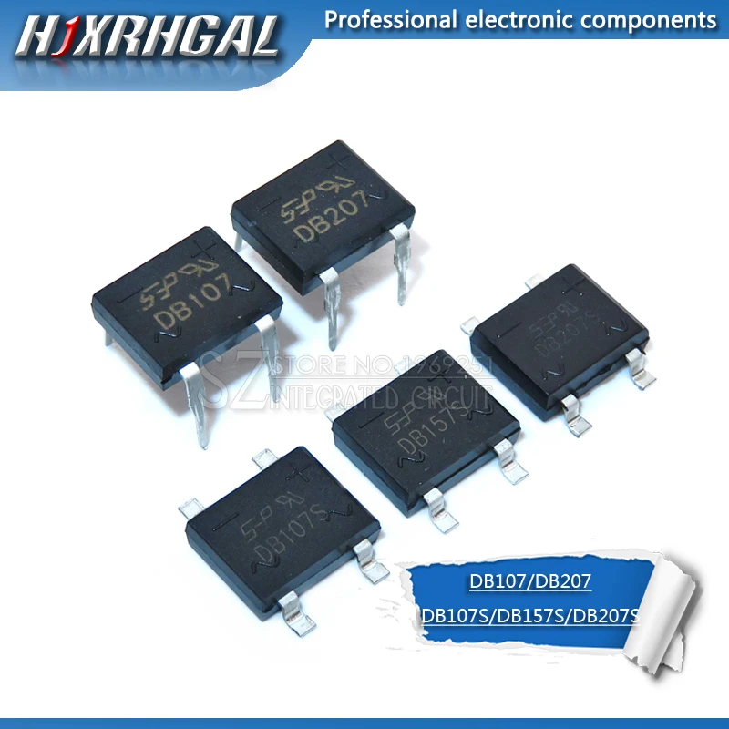 1 шт. DB107S DB207S DB207 2A 1000V мостовые выпрямители 1A новые оригинальные hjxrhgal|Интегральные