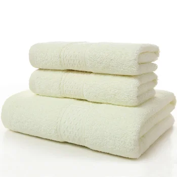 

3 Pieces Bath Towels Thick Cotton Towel Set Face Towels Bath Towel For Adults Washcloths High Absorbent bathroom towel suit