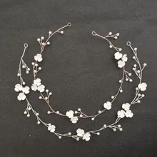 SLBRIDAL ручной работы 3 цвета цветок с кристаллами стразами свадебные аксессуары для волос повязка на голову для невесты ювелирные изделия для подружек невесты для женщин