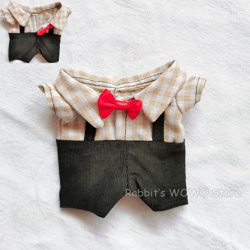 20cm Baby Doll Outfit Plush Doll's Clothes Lovely Hoodie Stuffed Toy Dolls Accessories for Korea Kpop EXO Idol Dolls 18