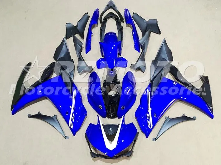 Качество OEM Новое впрыска ABS Полный комплект обтекателя, пригодный для YAMAHA R3 R25, 14, 15, 16, 17, пользовательские цвет синий, черный; Большие размеры 34–43