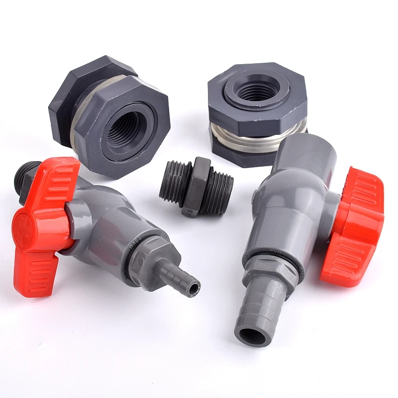 1 ~ 3Set 1/2 "3/4" Zu 8 ~ 16mm PVC DIY Fisch Tank Stecker Aquarium Einlass wasser Ablauf Schlauch Pagode Joint Wasser Tank Ventil Armaturen – Detail 7