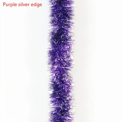 Purple silver edge Рождественская гирлянда, рождественские украшения, различные стили, можно выбрать яркие Семейные Праздничные рождественские украшения - Цвет: Purple silver edge
