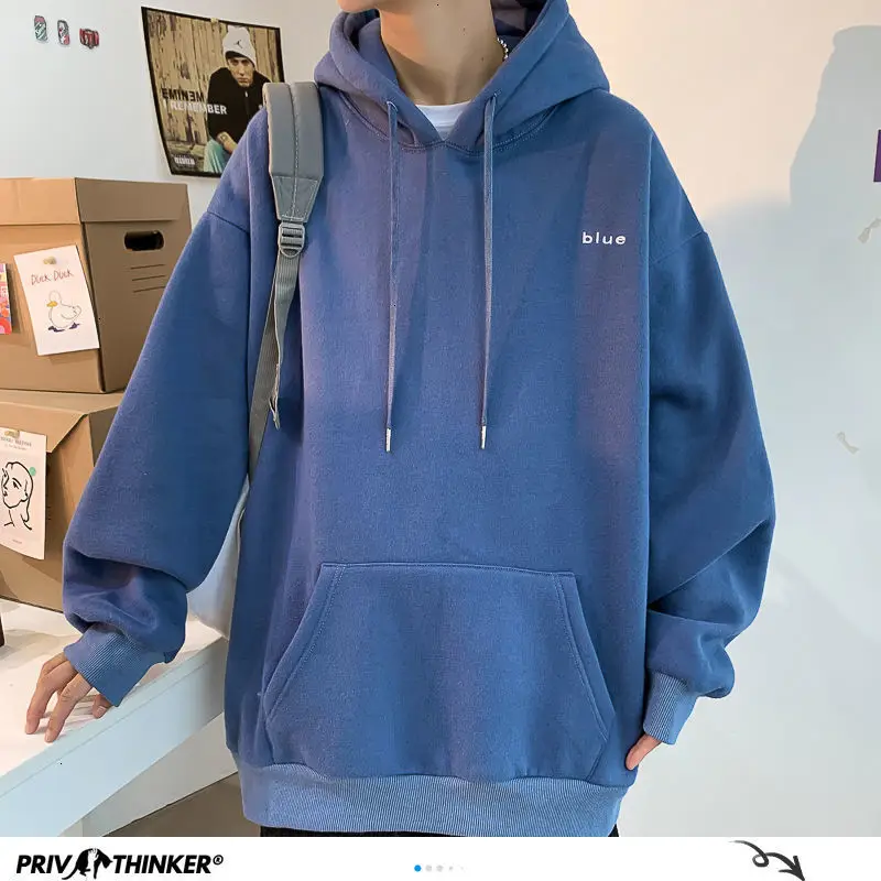 Privathinker Korean Letter Embroidery Men Hoodies Autumn Winter Warm Thicken Man Casual Hooded Sweatshirts Plus Size Pullovers Privathinker Korean Letter Embroidery Men Hoodies Autumn Winter Warm Thicken Man Casual Hooded Sweatshirts Plus Size Pullovers