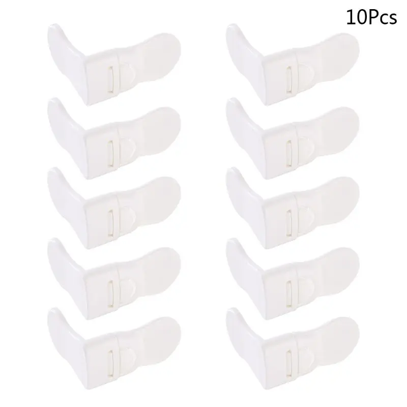 

10pcs/set Children Safety Protective Lock Refrigerator Drawer Right Angle Lock Baby Anti-pinch Hands Cupboard Latches