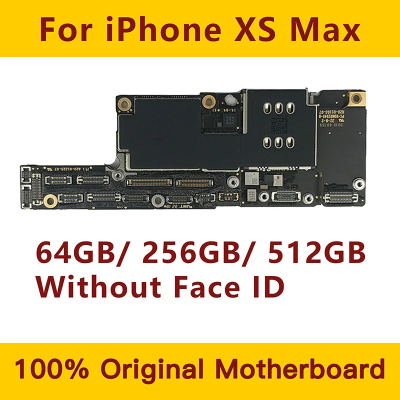 Разблокированная материнская плата для iPhone XS MAX оригинальная основная плата с лицом ID Бесплатный iCloud IOS логическая плата с полным чипом MB