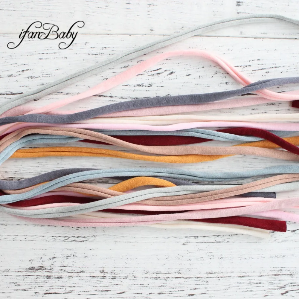 nylon headband back tie soft  elastic headband fit all kids girl adult hair accessories (4)