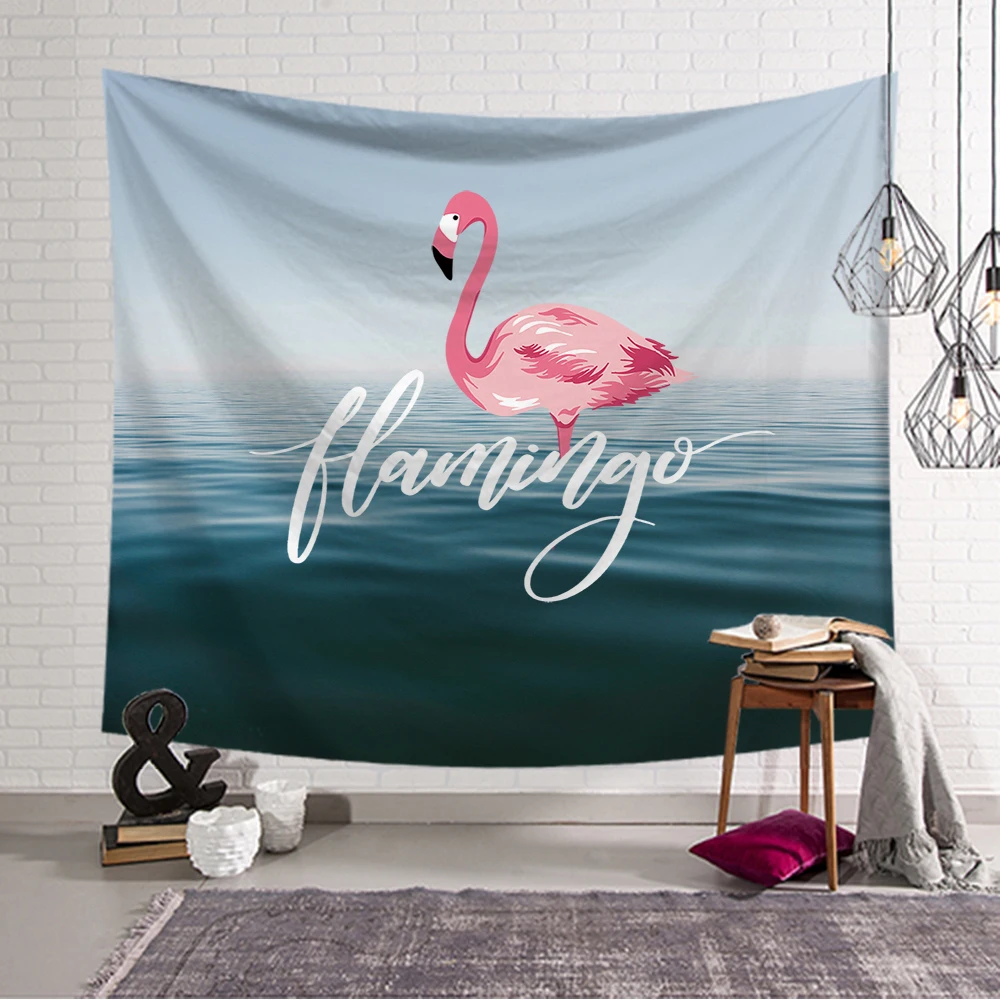 Настенный гобелен с фламинго настенный одеяло фермерский декор кубрекама