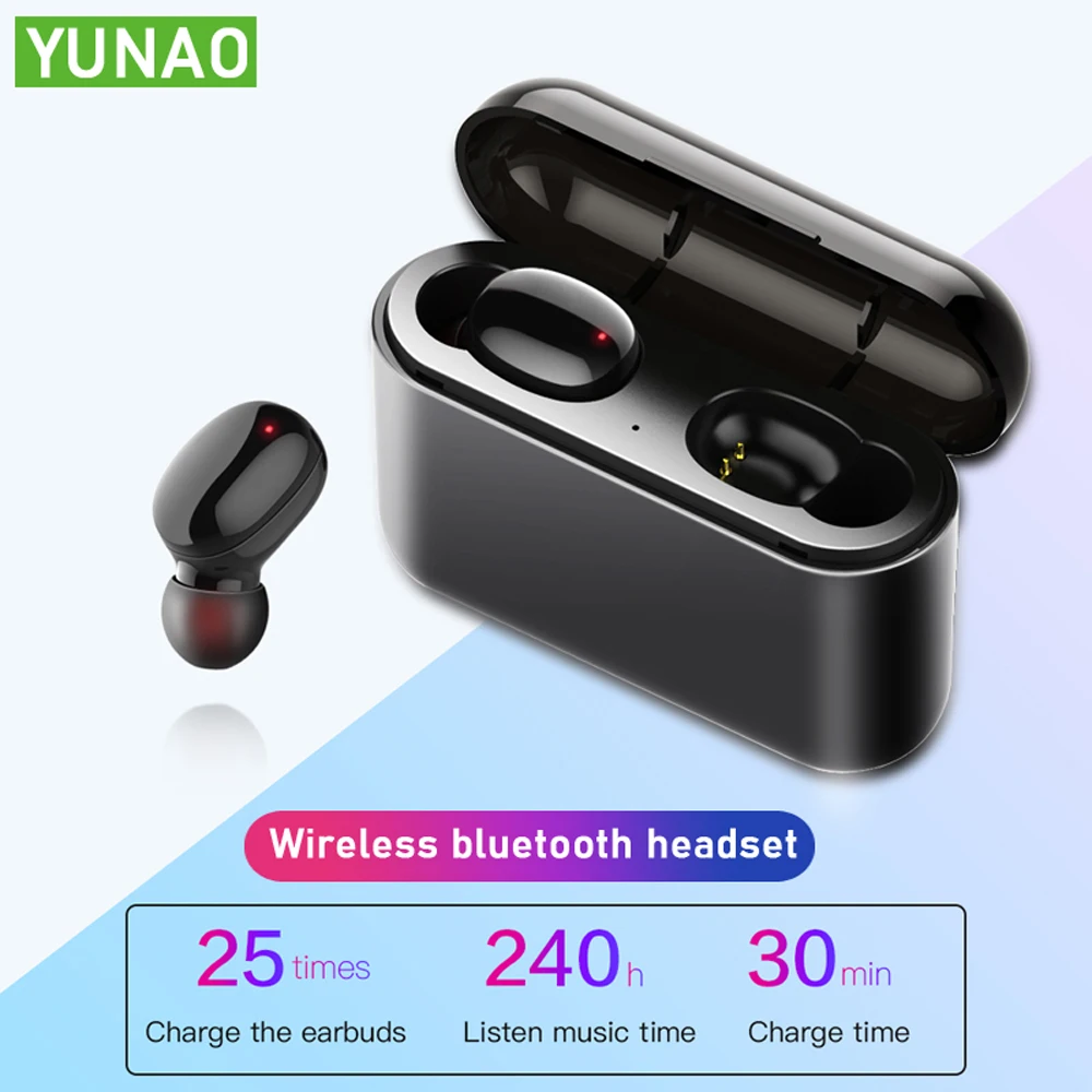 

YUNAO A1 TWS Wireless Bluetooth earphone Bluetooth automatic connection Support Siri mini Earphones HD mic PK i200 i12 i60 i900