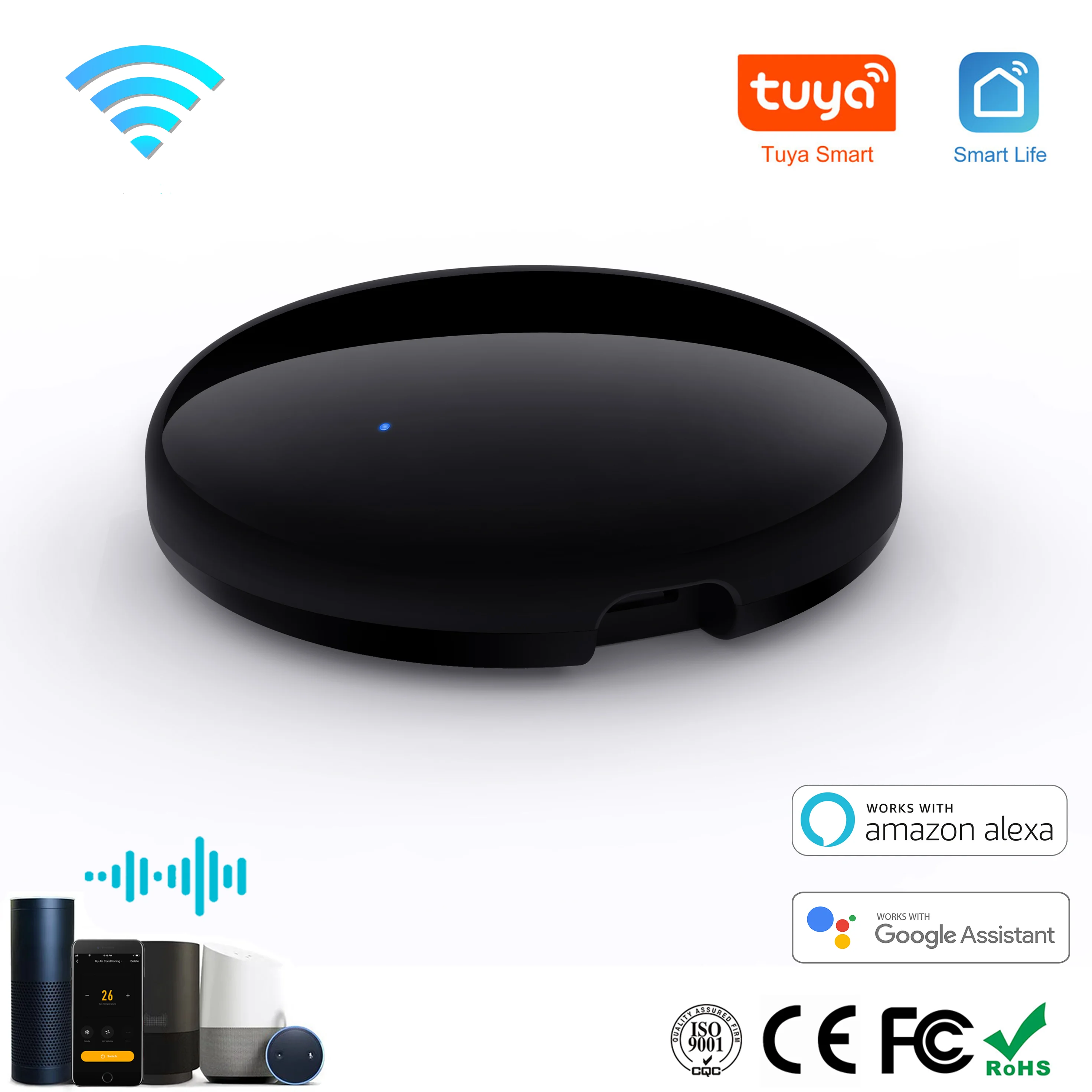 Control remoto Tuya para y TV con WiFi, universal con infrarrojos para el hogar inteligente con controlador para Alexa y Home - AliExpress