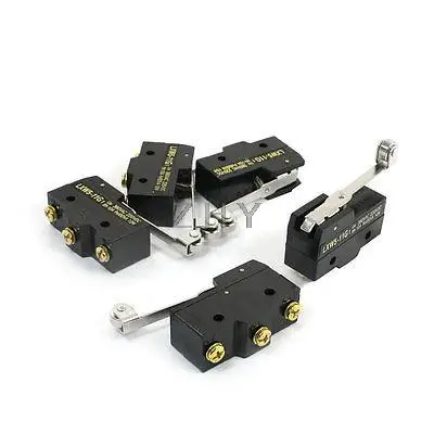 

5pcs Roller Hinge Lever 1NO 1NC Actuator Micro Limit Switch LXW5-11G1