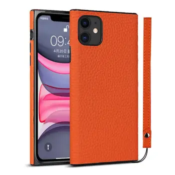 

Suitable for iphone11 mobile phone case 11promax lychee grain leather silicone all-inclusive anti-drop shell 07282