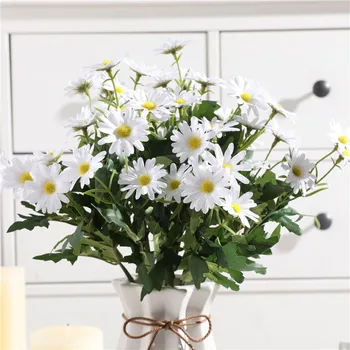 

9 head Artificial Flower Daisy Simulation Gerbera Daisy Living Room Home Party Decoration Flower Bouquet
