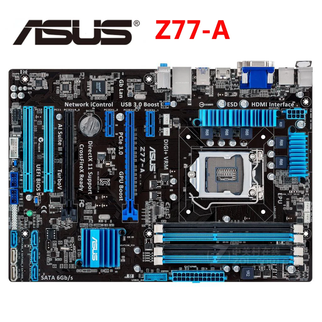 Z77 для ASUS A 100% оригинальная материнская плата USB 3 32G Z77A настольная LGA 1155 DDR3