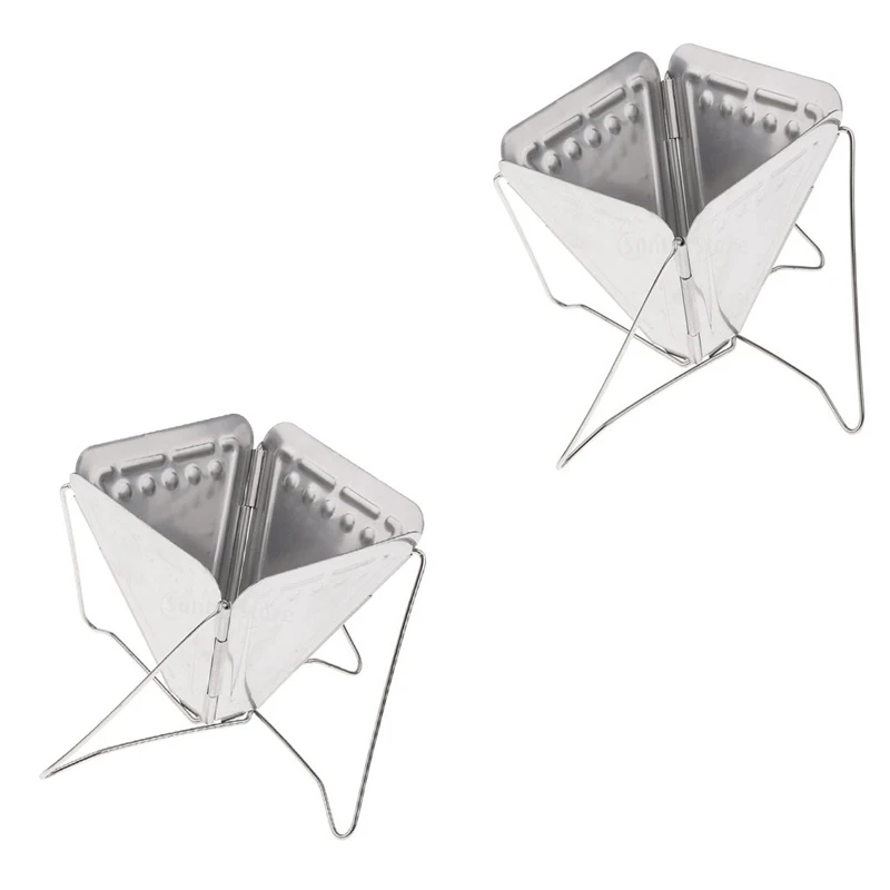 

2Pcs Coffee Filter Holder Stainless Steel Compact Folding Portable Coffee Filters Rack Tool
