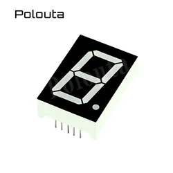 Polouta 4.0/5.0 Polegada módulo de exibição led de 1 bit tubo digital cátodo comum e ânodo vermelho duplo núcleo tubo digital pés inferiores superiores