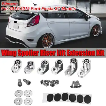

Car Rear Trunk Spoiler Wing Riser Extension Tail Wing Lift Bracket Kit For Ford For Fiesta ST Hatchback 4Dr 2014-2019 VR-WSR02BK