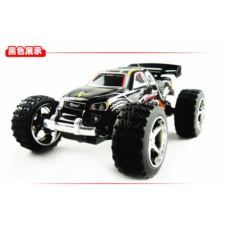 WLtoys 1/32 масштаб RC игрушка RTR высокоскоростной гоночный грузовик багги Дистанционное управление автомобиль 5 скоростей переключения передач с дорожными конусами - Цвет: Черный