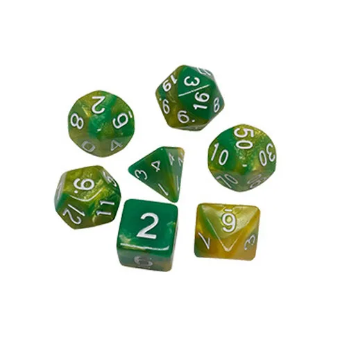 06 - yellow green 7 шт./компл. многогранные DnD смешанные Цвет кости для ролевой игры «Подземелья и Драконы настольные игры D4, D6, D8, D10, D%, D12, D20 - Цвет: 06 - yellow green