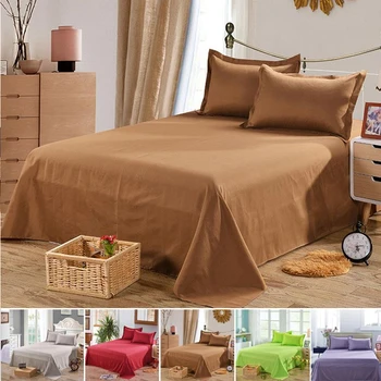 

Bed Sheet Solid Color Flat Sheet Bedding High-Grade Bedsheet Bedclothes