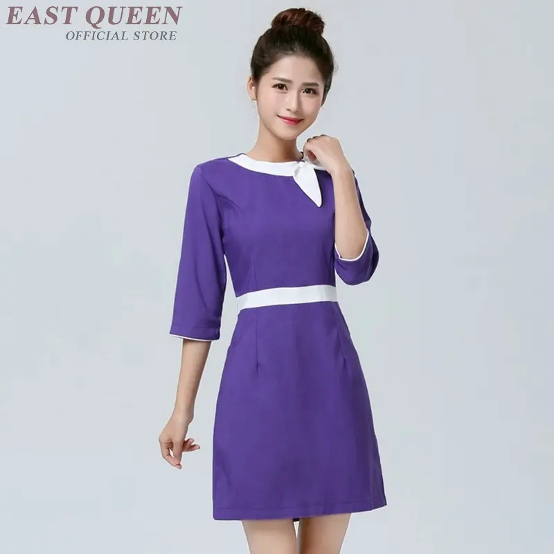 

Beautician Uniforms Dresses Massage Clothing Scrubs Medical Uniforms Women Housekeeping Beautiful Beauty Salon Uniform AS091