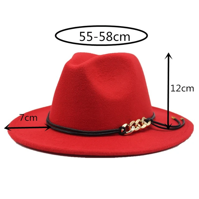 Free shipping women's hat chain fedora hat 21-color wide brim jazz top hat  autumn and