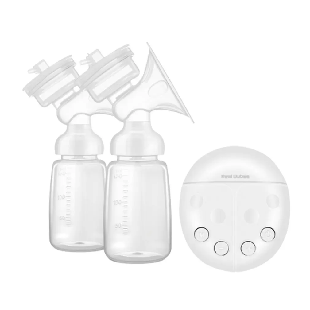 Двойной Электрический молокоотсос с молочной бутылкой для младенцев USB BPA бесплатно Грудное вскармливание автоматический массаж послеродовой молокоотсос - Цвет: 1