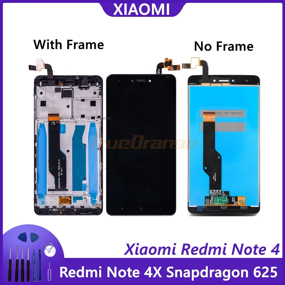 ЖК-дисплей с рамкой для Xiaomi Redmi Note 4 глобальная версия Snapdragon 625 тачскрин ЖК